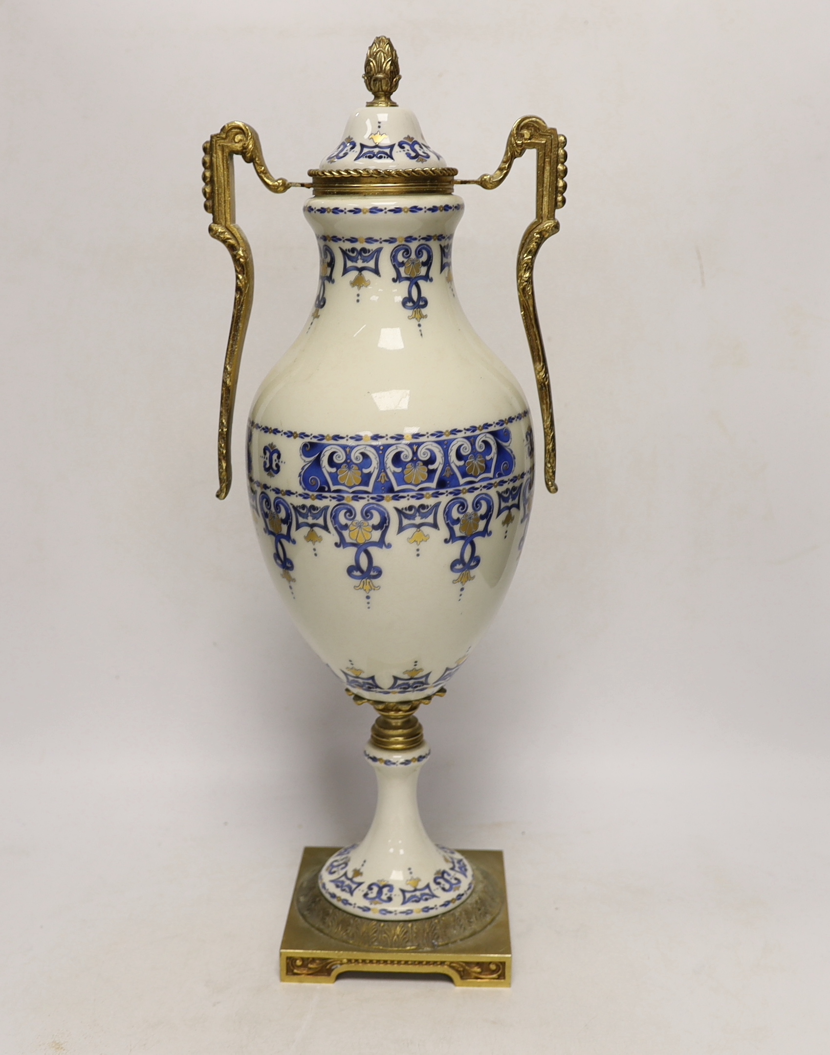 A gilt mounted French ACF Décor St Michel vase, 48cm high